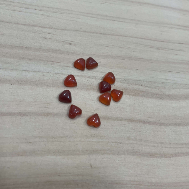 red agate heart shape cabochon small heart for jewelry making for rings