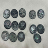 Natural Mother of pearl lady face design cutting cameo design pendant making black shell beauty lady embossment design 
