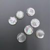 Natural Mother of pearl round shape cutting cabochon rings design face cutting for jewelry inlay design making plain shape 
