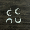 Natural Mother of pearl moon design cabochon double face earring design jewelry parts for nacklace for DIY iinlay making 