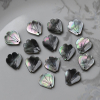 Natural Mother of pearl black petal cutting for earring design small petal making by pendant black shell cabochon carving flower