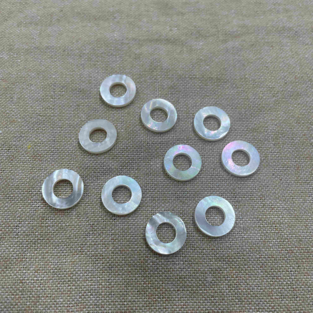 Natural Mother of pearl round circle shape plain design for jewelry making parts inlay mold hollow