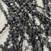 Natural Mother of pearl black tuquoise clover shape chain design for necklace making jewelry parts plain face small beands