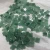 Natural amazon stone clover shape green stone plain face cutting flower shape for bracelet making earring jewelry design inlay
