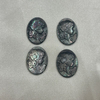 Natural Mother of pearl cameo design jewelry pendant making lady face earring using black shell embossment carving 