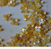 Natural Mother of pearl flower cutting yellow color shell small flower jewelry design making for DIY earring little beans style
