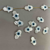 Natural Mother of pearl hand shape cutting evil eyes necklace design making fatima hands for chain using small beads design