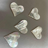 Natural Mother of pearl heart shape cutting plain face big size pendant for jewelry inlay making design white shell heart design