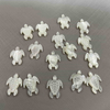 Natural Mother of pearl Turtles shape cutting for jewelry chain design making white shell parts small things necklace making 