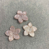 Natural pink shell flower pink color mop carving for jewelry making for ring DIY jewelry parts