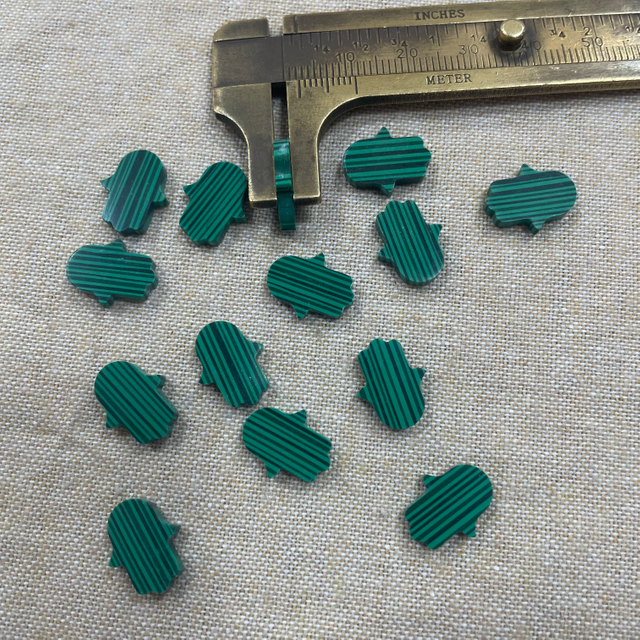 malachite carving design plain hand design for jewelry inlay making pendant parts fatima hand style 
