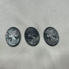 Natural Mother of pearl lady face design cutting cameo design pendant making black shell beauty lady embossment design 