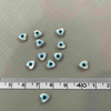 Natural Mother of pearl heart shape evil eyes small things for necklace making jewelry DIY chain little beads heart cutting shape
