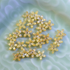 Natural Mother of pearl carving flower shape for earring design small cabochon jewelry necklace design making little beans parts