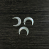 Natural Mother of pearl moon design cabochon double face earring design jewelry parts for nacklace for DIY iinlay making 