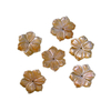 Natural Mother of pearl flower cutting shape new design cabochon for earring making for rings design jewelry inlay design DIY