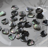 Natural Mother of pearl black petal cutting for earring design small petal making by pendant black shell cabochon carving flower
