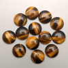 Natural Mother of pearl small cabochon round shape tiger eye stone rings making design for jewelry earring using parts for necklace