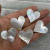 Natural Mother of pearl heart shape carving big size for pendant for earring plain design heart 30mm