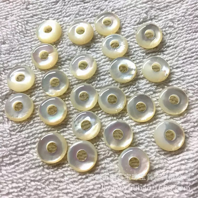 Natural Mother of pearl circle cabochon for jewelry inlay design white shell making for pendant rings cabochon making
