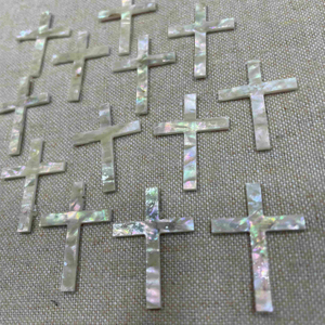 Natural Mother of pearl cross shape cutting big size cross pendant white shell for jewelry design making sliver inlay design flat face 