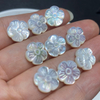 Natural Mother of pearl flower beans cutting white shell double side flowers for necklace making design small size flowers