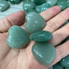 Aventurine stone heart shape cutting for big pendant green stone cabochon shape jewelry display making DIY things heart design
