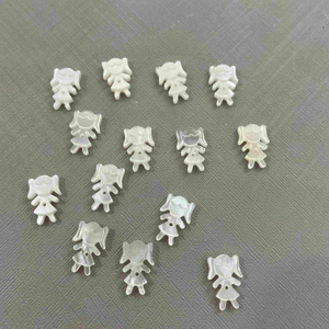 Natural Mother of pearl girls shape cutting white shell earrings design small things for necklace making cabochon little beads
