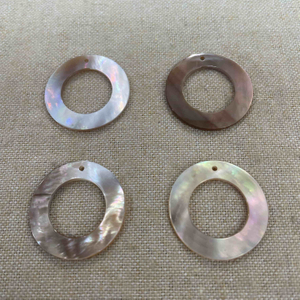 Natural Mother of pearl round shape cutting earring design pendant making brown shell plain face jewelry design making 