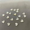 Natural Mother of pearl heart shape cutting small cabochon making for rings design for pendants jewelry white shell small beads 