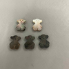 Natural Mother of pearl bear shape cutting black color for jewelry chain design making small parts animal design neckalce using