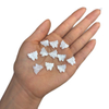Natural Mother of pearl butterfly design cutting for chain making for necklace using white shell small butterfly design cabochon