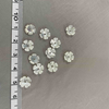Natural Mother of pearl flower cutting design white shell earring making necklace design embossmen cabochon jewelry making 