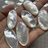 Natural Mother of pearl egg shape cutting big size oval cabochon for rings design making jewelry women necklace white shell