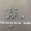 Natural Mother of pearl heart shape evil eyes small things for necklace making jewelry DIY chain little beads heart cutting shape