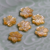 Natural Mother of pearl flower cutting shape new design cabochon for earring making for rings design jewelry inlay design DIY