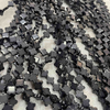 Natural Mother of pearl black tuquoise clover shape chain design for necklace making jewelry parts plain face small beands