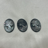 Natural Mother of pearl cameo design jewelry pendant making lady face earring using black shell embossment carving 
