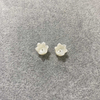 Mother of pearl carving flower white shell carving design for jewelry making parts earring pendant for handmade