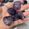 Amethyst heart shape cutting big pendant design cabochon making for jewelry display crystal heart design 