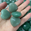 Aventurine stone heart shape cutting for big pendant green stone cabochon shape jewelry display making DIY things heart design