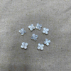 Natural Mother of pearl little beads flower shape cutting white shell for necklace design making white flower face cutting 