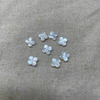 Natural Mother of pearl little beads flower shape cutting white shell for necklace design making white flower face cutting 