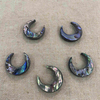 Natural Mother of pearl moon shape cutting jewelry making pendant design abalone shell cabochon design jewelry beads 