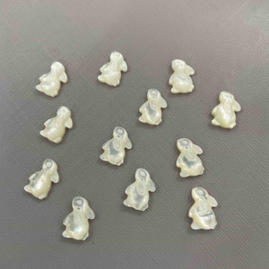 Natural Mother of pearl animal shape cutting Rabbit cabochon jewelry making for rings design earring and neckalce small parts