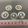Natural Mother of pearl round shape cutting hollow design pendant making for earrings design white shell big size 