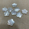 Natural Mother of pearl flat flower design plain jewelry making inlay design 