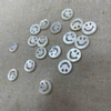 Natural Mother of pearl carving image hollow cutting smile design for jewelry using DIY making