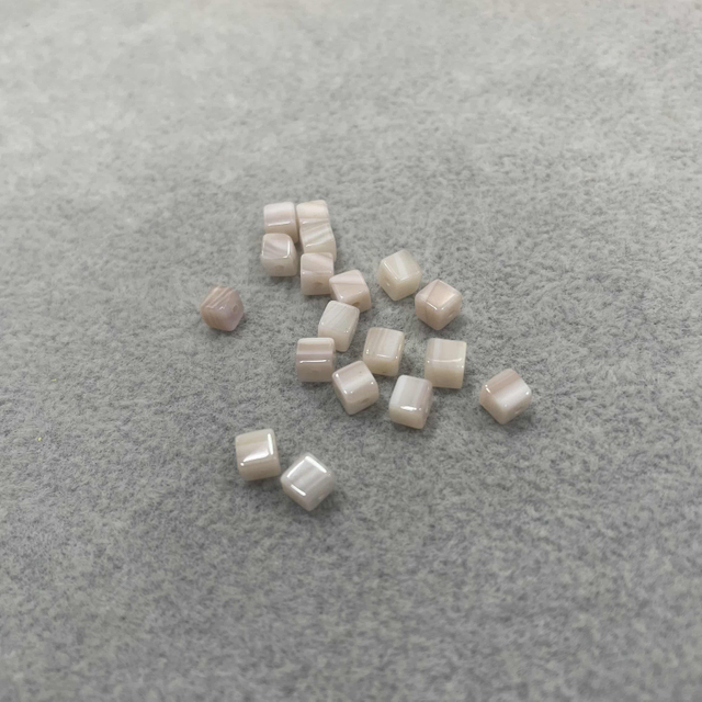 Natural Mother of pearl pink shell cube cutting square shape for jewelry making for chain for DIY small parts