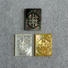 Natural Mother of pearl icons design square shape face cutting cabochon making for pendant inlay embossment face black 